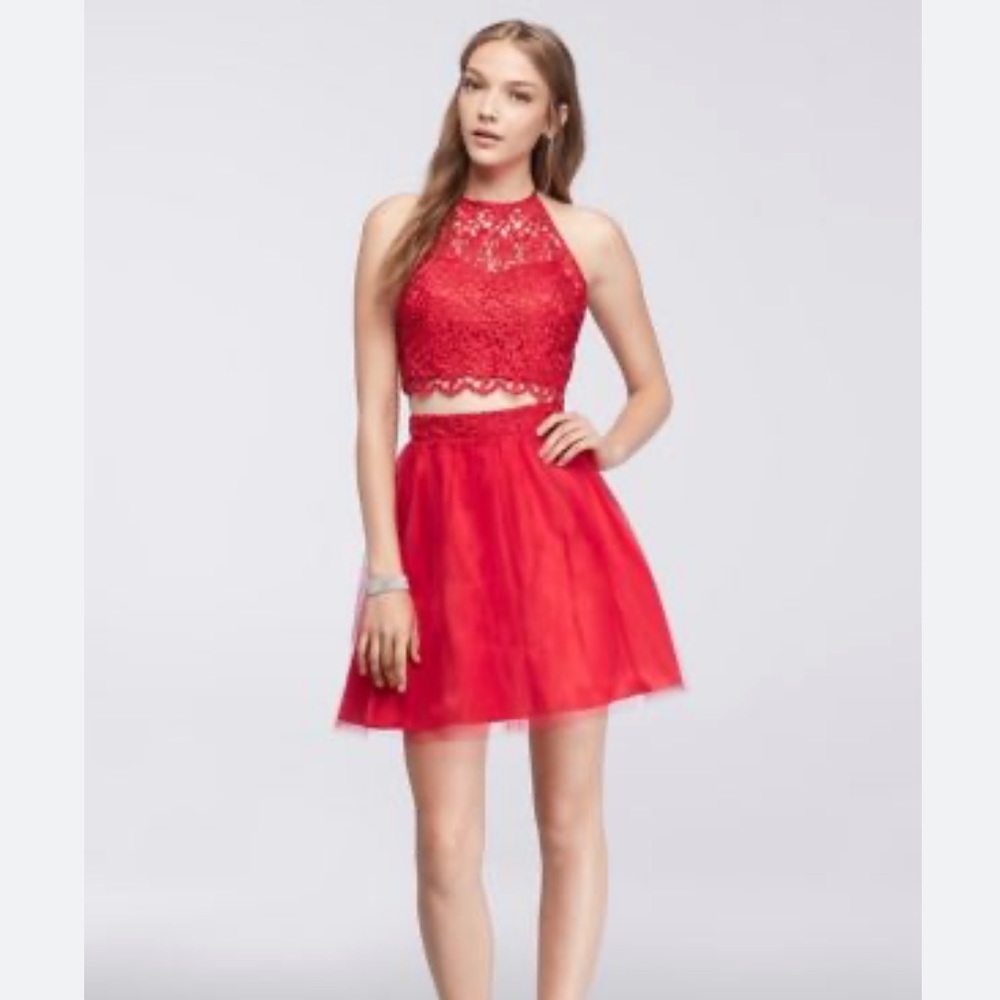 Two piece homecoming dress